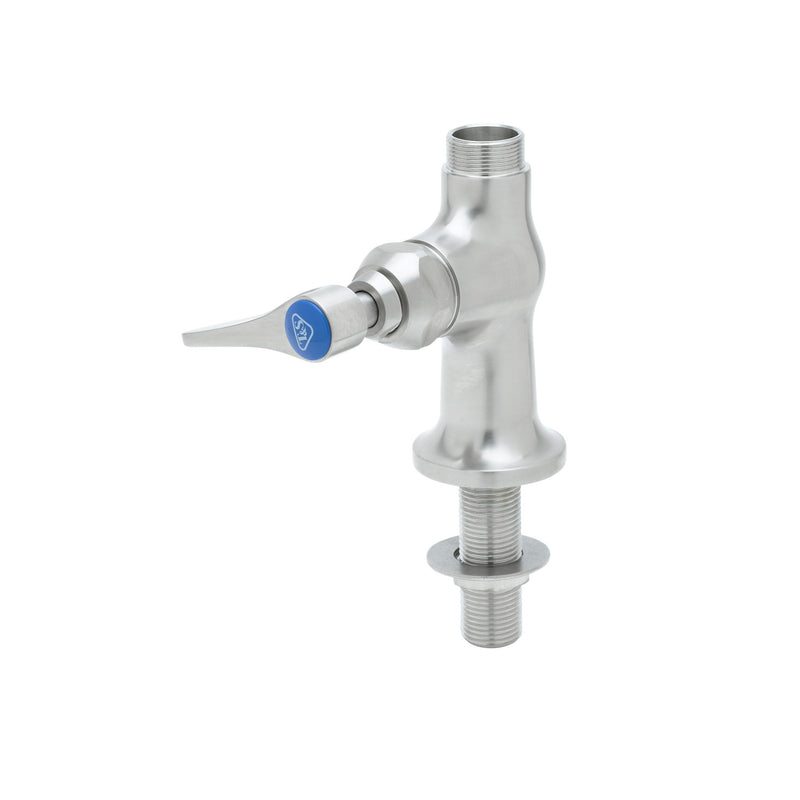 T&S Brass S-0205-LN Single Temperature Deck Mount Stainless Steel Pantry Faucet Base - Less Nozzle