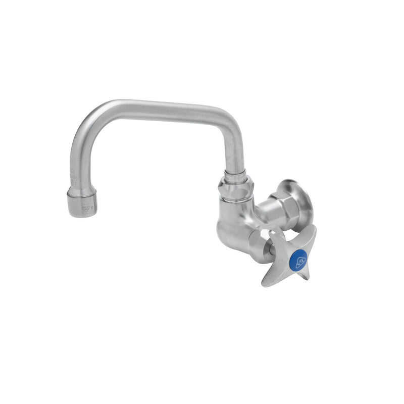 T&S Brass S-0212-CR 6" Swing Nozzle Stainless Steel Wall Mount Pantry Faucet - Cerama Cartridge