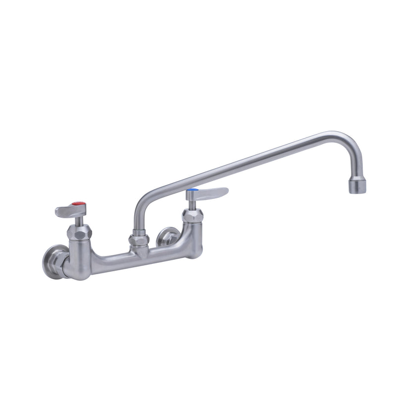 T&S Brass S-0231-CR 12" Swing Nozzle Wall Mount Mixing Faucet - 8" Centers & Cerama Cartridges