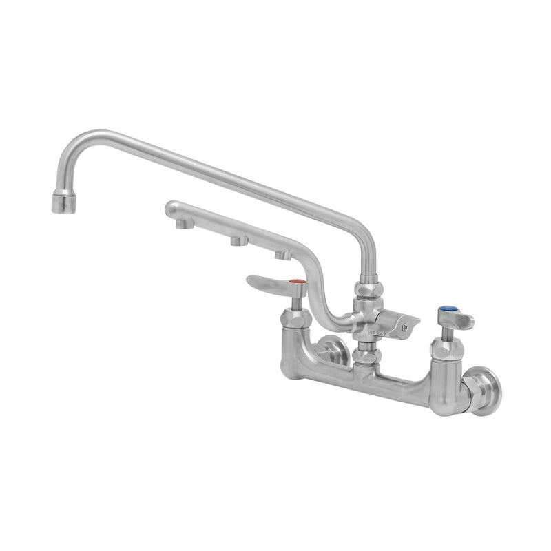 T&S Brass S-0231-U12-CR 12" Swing Nozzle Wall Mount UltraRinse Faucet - 10" Sprayer & Cerama Cartridges