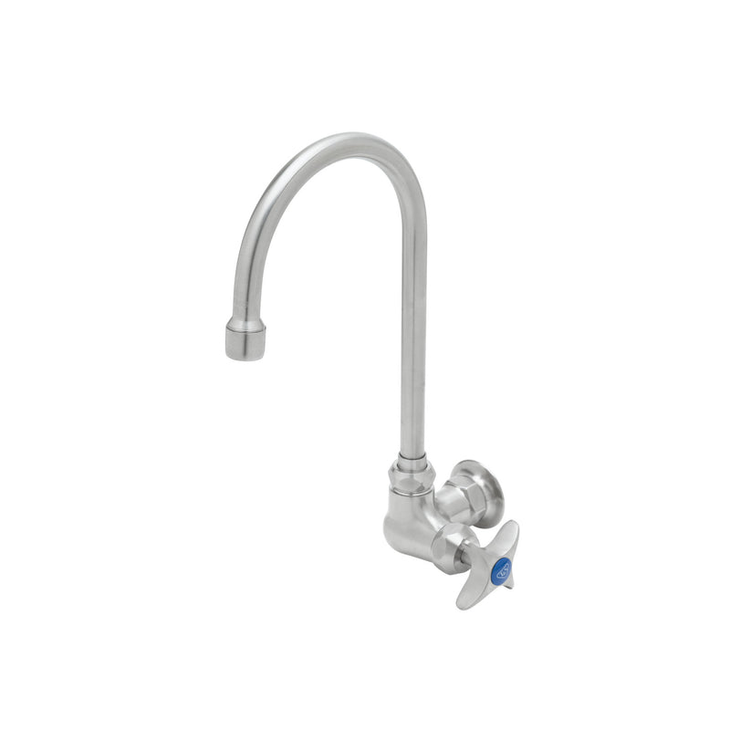 T&S Brass S-0310-CR Wall Mount Single Temperature Pantry Faucet - Cerama Cartridge & 4-Arm Handle
