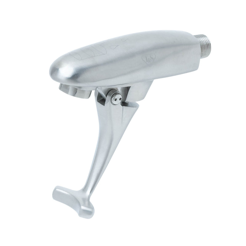 T&S Brass S-1205 Wall Mount Stainless Steel Push-Back Glass Filler - High-Flow Valve