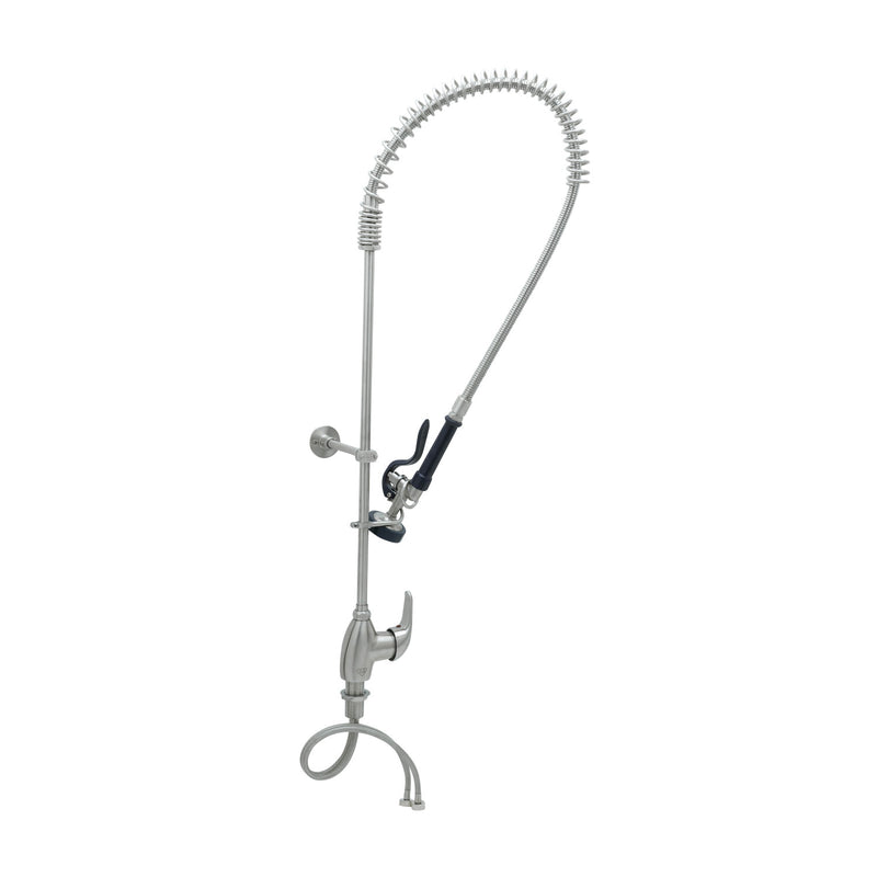 T&S Brass S-2780-B Single Lever Deck Mount Stainless Steel Pre-Rinse Unit - S-0107 Valve