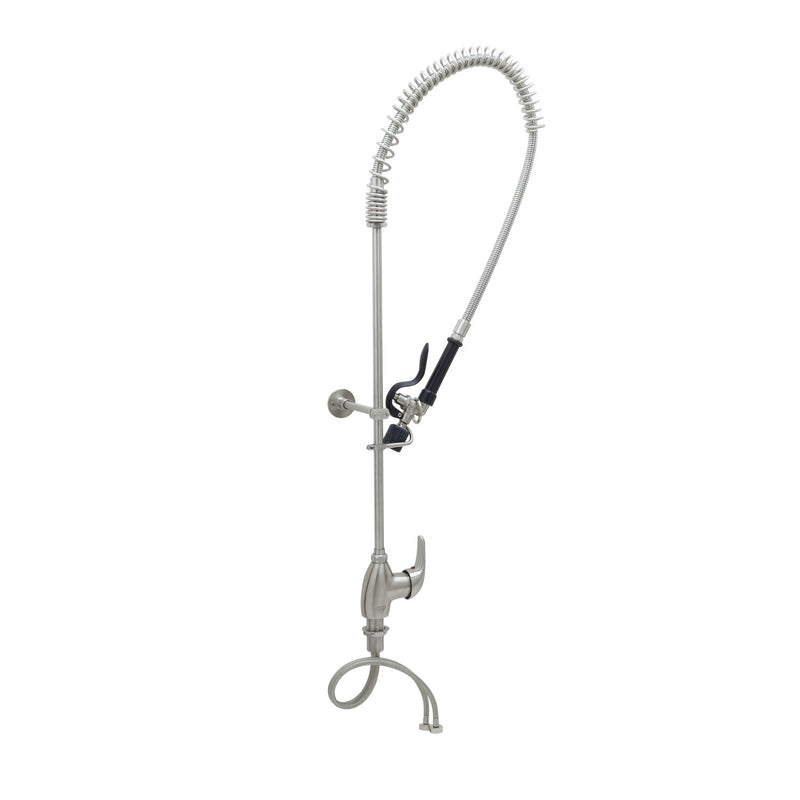 T&S Brass S-2780-BJ Single Lever Deck Mount Stainless Steel Pre-Rinse Unit - S-0107-J Valve