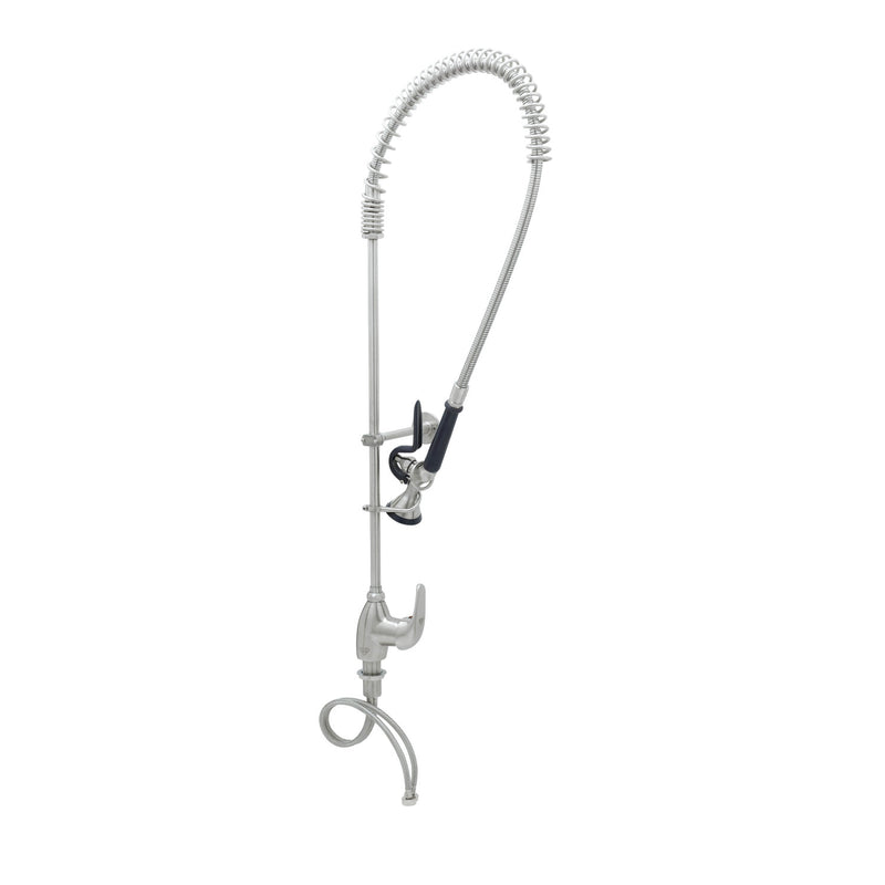 T&S Brass S-2780-BY Single Lever Deck Mount Stainless Steel Pre-Rinse Unit - S-0107-Y Valve