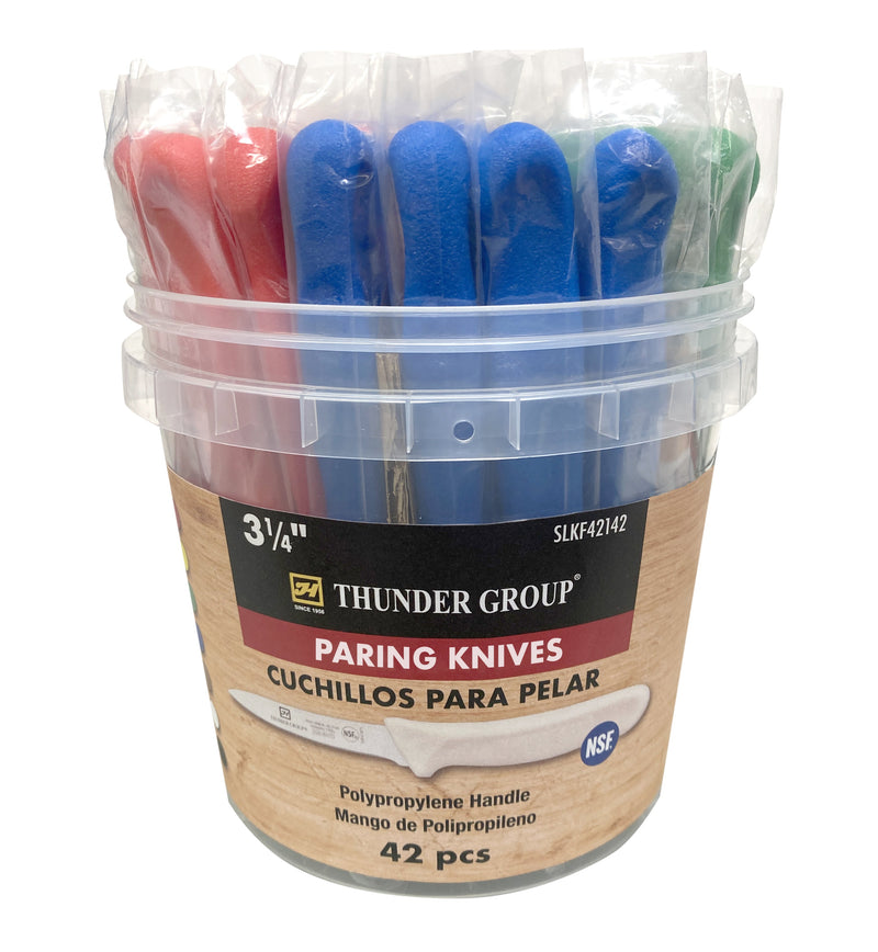 Thunder Group SLKF42142 3-1/4 Inch Blade Knife Steel Assorted Color Handle