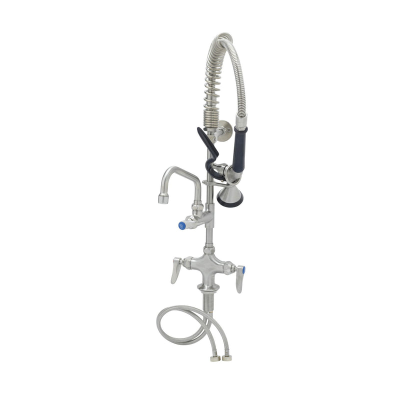 T&S Brass SMPF-2DLN-06 6" Swing Nozzle Stainless Steel Mini-Pre-Rinse - Single Hole Deck Mount