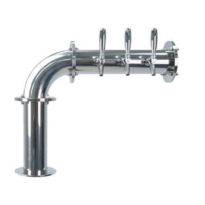Micro Matic TT-L-3KR-11 Polished Stainless Steel Glycol Cooled Draft Tower with 3 Faucets