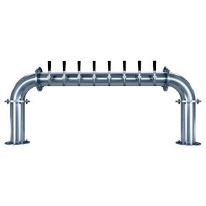 Micro Matic TT-U-8KR-11 20 Inch Glycol Cooled Draft Tower 8 Faucets Stainless Steel