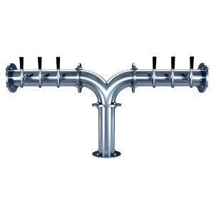 Micro Matic TT-Y-6KR-11 Glycol Cooled Draft Beer Tower 6 Faucets Stainless Steel