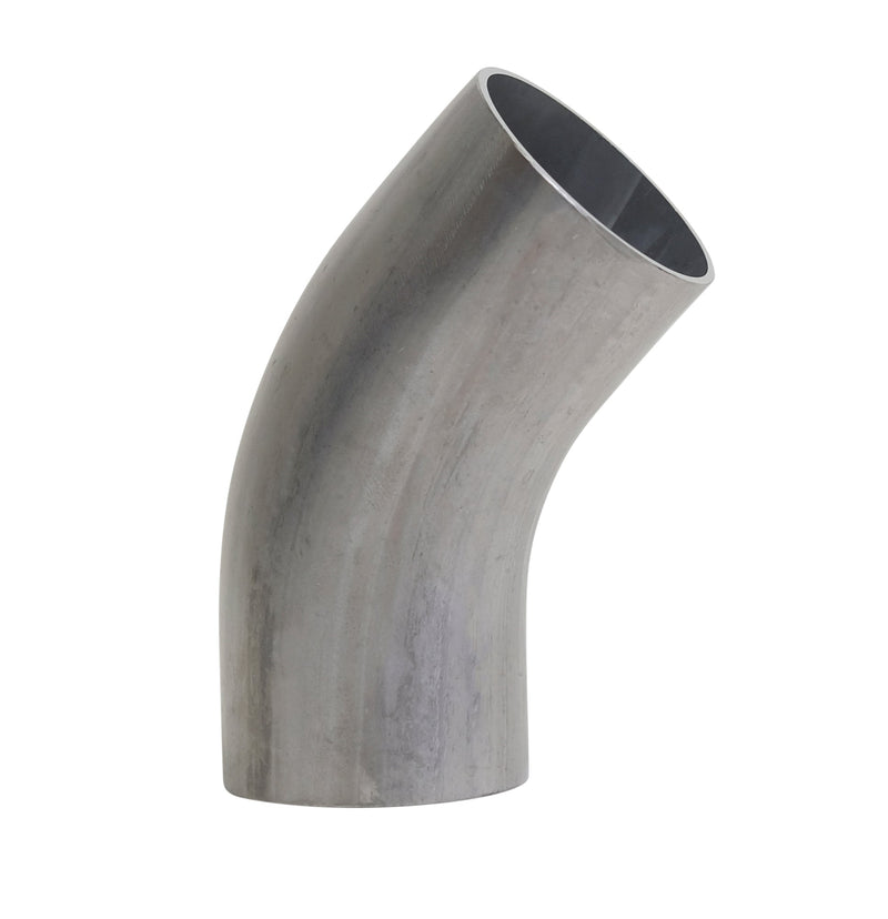 4" Butt-Weld Long 45-Degree Elbow - Unpolished 304 Stainless