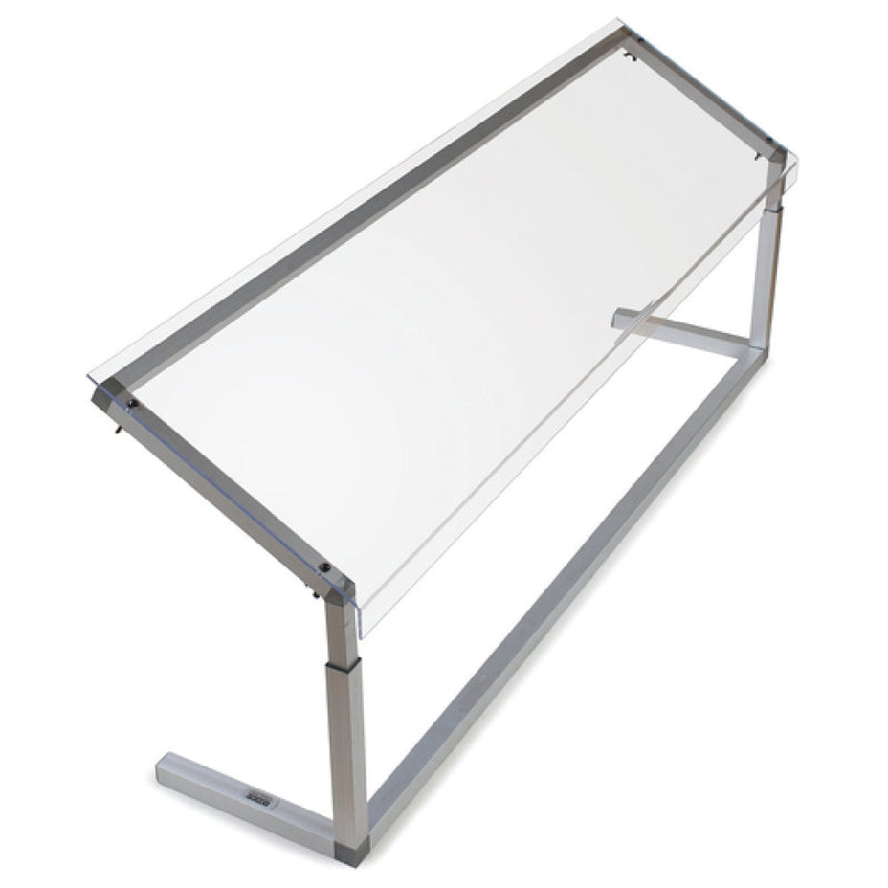 Carlisle 926007 60 Inch Adjustable Portable Sneeze Guard Acrylic Aluminum