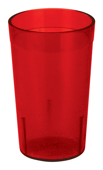 Winco PTP-05R 5 Oz Pebbled Break-Resistant Plastic Tumbler Red