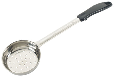 Winco FPP-6 6 Oz Perforated Food Portioner with Black Handle Stainless Steel