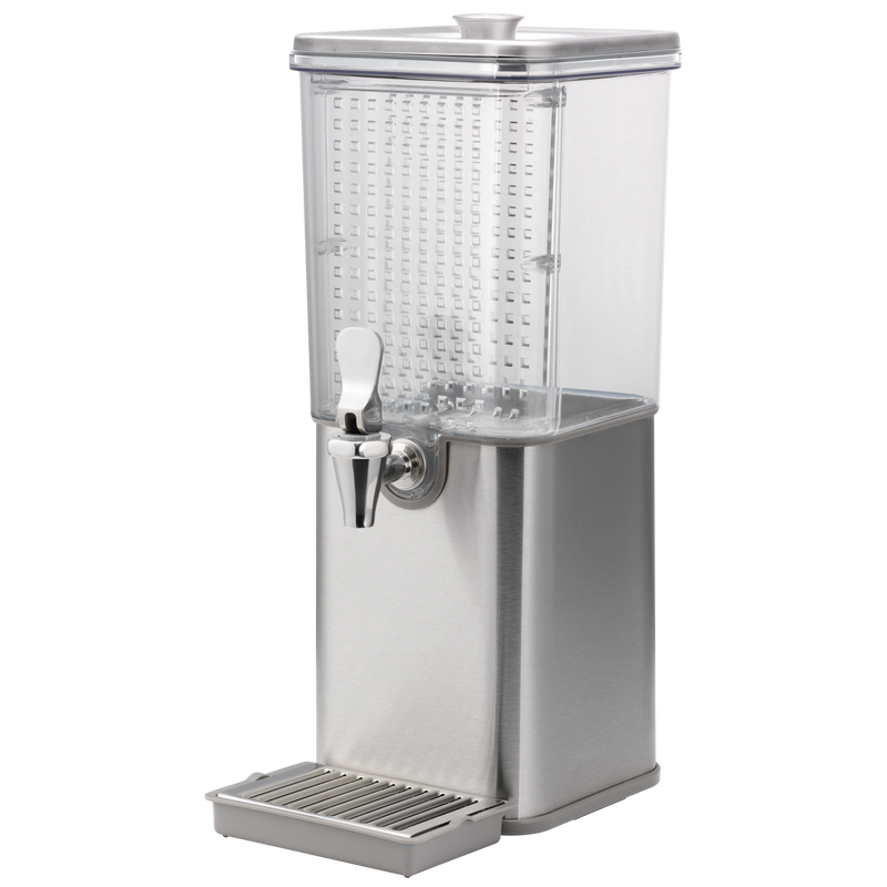 Square Infusion 1.5-Gallon Stainless Beverage Dispenser in Brushed Stainless Steel