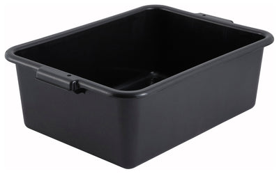 Winco PL-7K 21-1/2 Inch Dish Box Polypropylene Black Bus Box and Tub