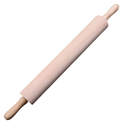 Winco WRP-18 18 Inch Rolling Pin 2-3/4 Inch Diameter Wood with Handle