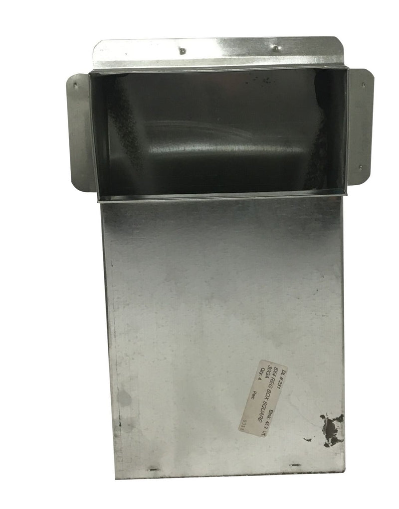 Air Duct Products 8402.1206-26, 12x6 Duct Boot with PG, Sealed, Silver Steel HVAC Duct Fitting, 26 GA, 8402 Series