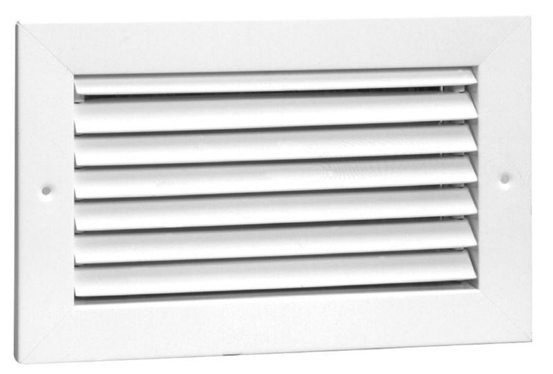 AirGuide CBOB1ME WH 08X08, 8x8 1-Way Curved Blade Ceiling Diffuser, White Aluminum Ceiling Air Vent