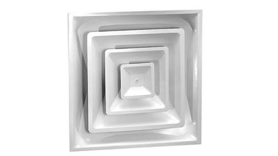 AirMate 03970010CW, 24x24 T-Bar Lay-In Ceiling Diffuser, White Steel Ceiling Air Vent