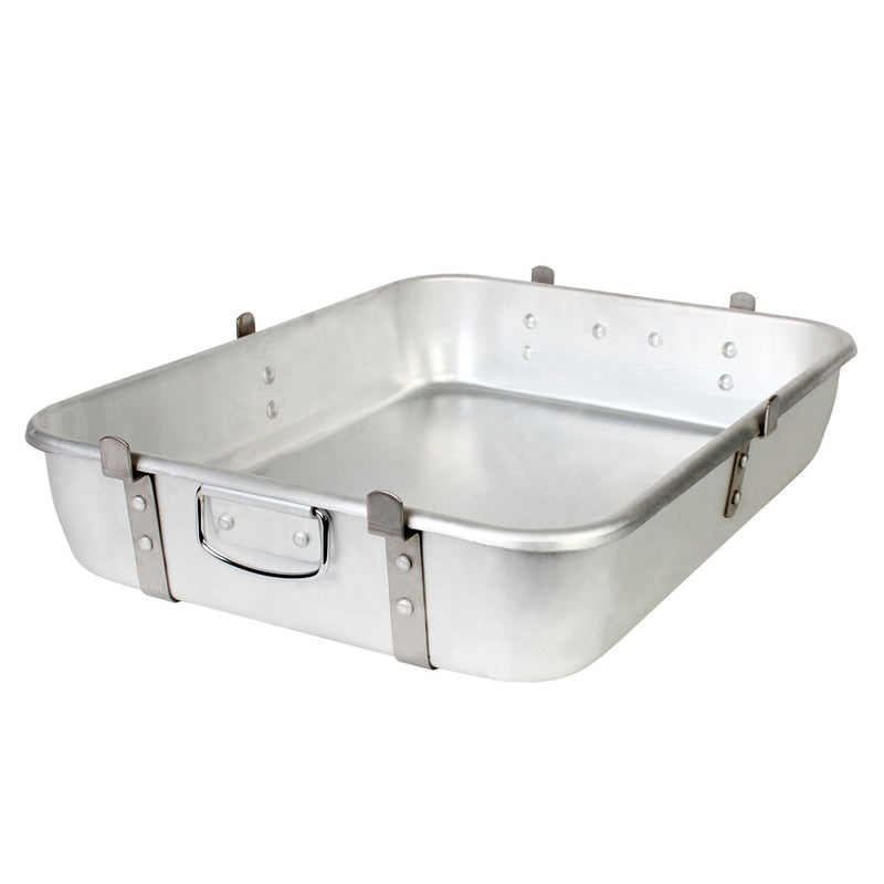 Thunder Group ALRP9604 24 Inch Double Roasting Pan With Strap And Lugs Aluminum