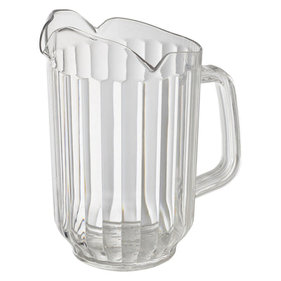 Winco WPCT-60C 60 Oz. Clear Polycarbonate Water Pitcher with 3 Spouts