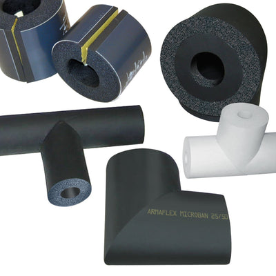 Armacell IPAPF13810EL3, 1-3/8 in ID Pipe Insulation, Black Closed-Cell Foam Tube, R7.3