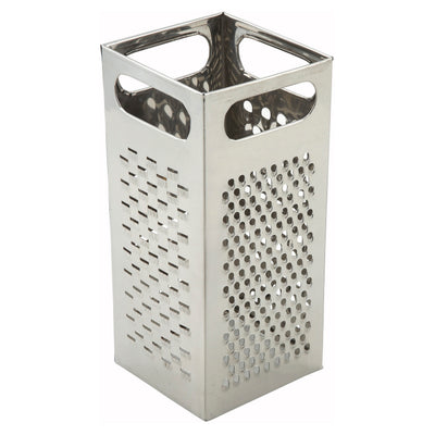 Winco SQG-4 Grater 4 Inch Stainless Steel Boxed with Compact Design