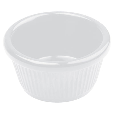 Winco RFM-2W 2 Oz Ramekin Fluted Dishwasher Safe Melamine White