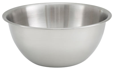 Winco MXBH-800 8 Quart Round Mixing Bowl - Heavy Duty 0.6mm Stainless Steel Commercial