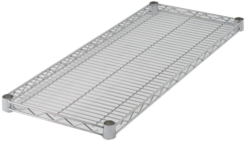 Winco VC-1860 60 Inch Wire Shelf Chrome Plated with 4 Sleeve Clips
