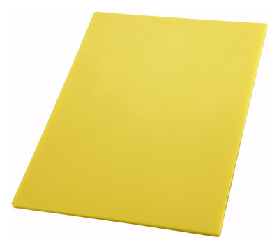 Winco CBYL-1218 12 Inch Cutting Board BPA Free Yellow Plastic Sanitized