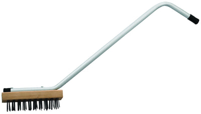 Winco 31" Extra-Long Heavy Duty Broiler Brush - Steel Wire Bristles