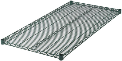 Winco VEX-2442 42 Inch Wire Shelf with 4 Sleeve Clips Epoxy Coated Green