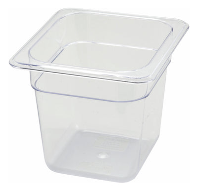 Winco SP7606 6-3/4 Inch Plastic Food Pan 1/6 Size NSF Dishwasher Safe