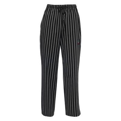 Winco UNF-3CXXL 2XL Relaxed Fit Chef Pants Elastic Waistband Drawstring Poly-Cotton