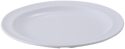Winco MMPR-7W 7-1/4 Inch Round Dessert Plate Dishwasher Safe Melamine White