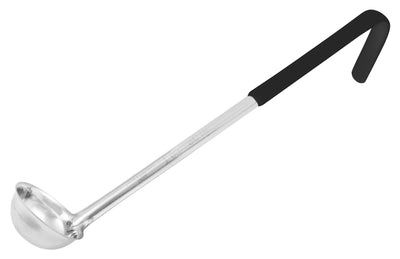 Winco LDCN-8K 8 Oz Ladle One-piece Stainless Steel Black with Ergonomic Handle