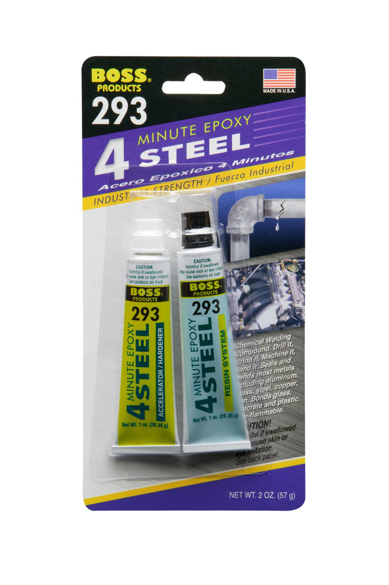 BOSS 04241AL10, 29310 - Four Minute Epoxy, Steel, 2 oz