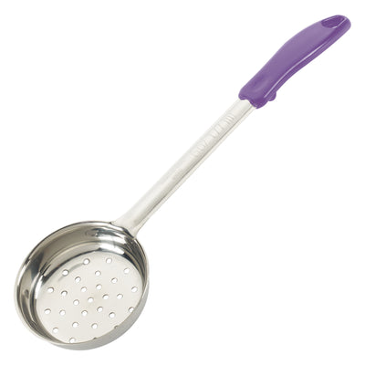Winco FPP-6P 6 Oz Food Portioner Perforated Stainless Steel Purple Handle