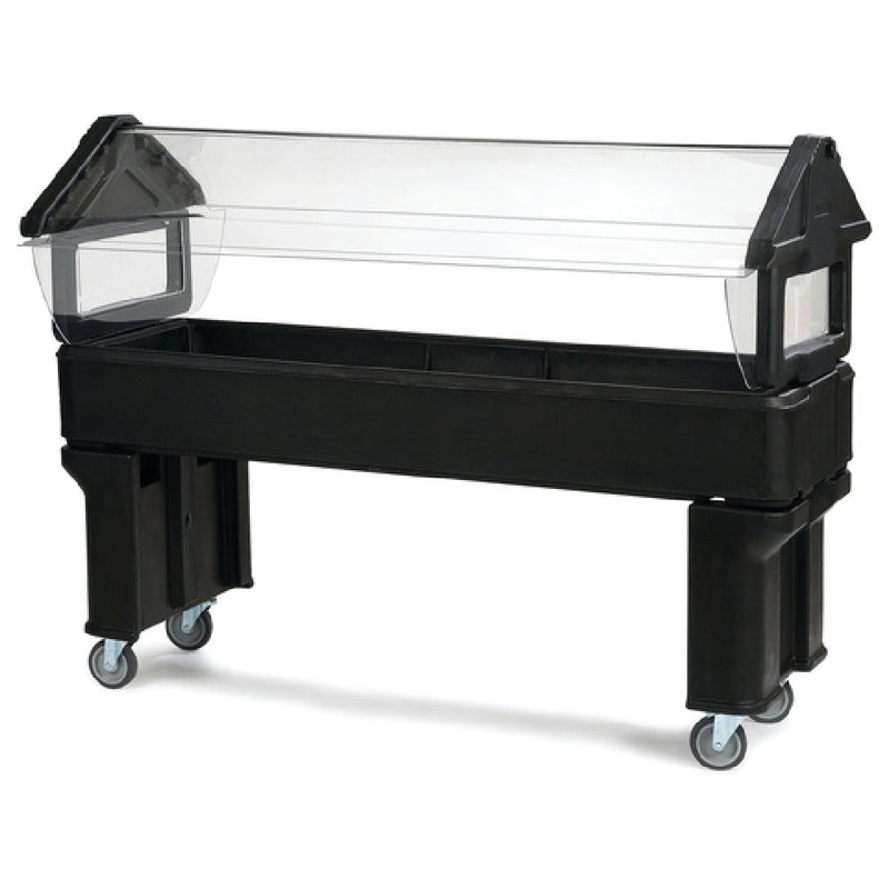 Carlisle 660603 72-1/8 Inch Ice Cooled Portable Food Bar with Acrylic Sneeze Guard