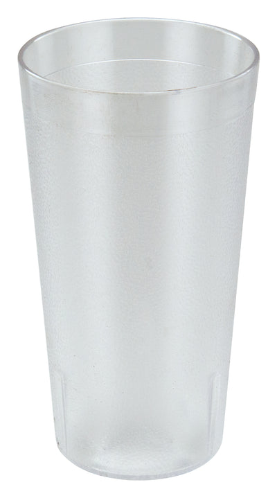 Winco PTP-16C 16 Oz Clear Pebbled Plastic Tumbler - Break-Resistant Dishwasher Safe