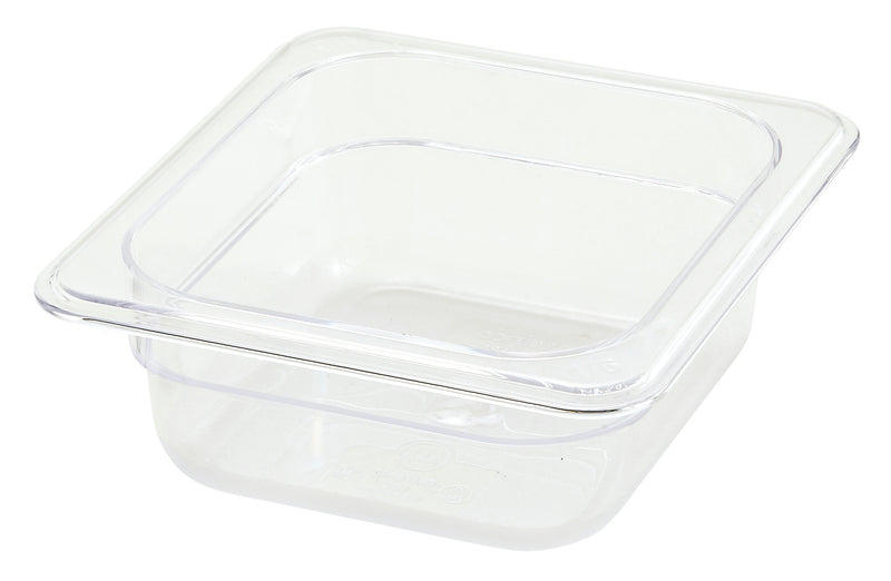 Winco SP7602 6-3/4 Inch Clear Plastic Food Pan NSF Dishwasher Safe
