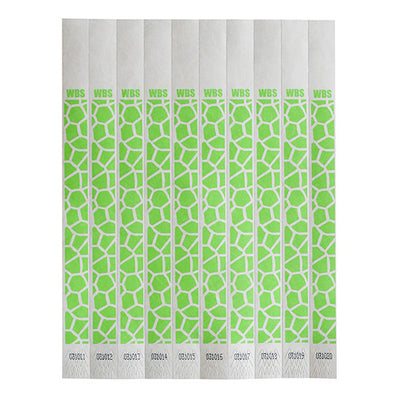 Winco WB-100G-D Bar Maid Waterproof Tear-Free Wristbands - Green Pattern (500 Pieces/Pack)