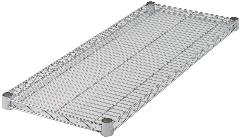 Winco VC-1836 36 Inch Shelf with 4 Sleeve Clips Chrome Plated Wire