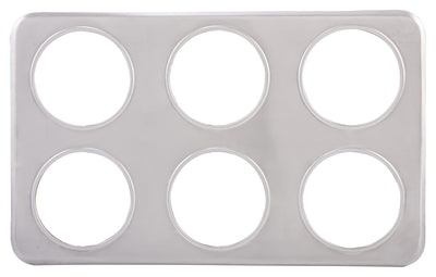 Winco ADP-444 21 Inch Stainless Steel Adapter Plate with 6 Holes