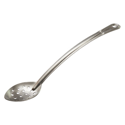 Winco SSCH-15P 15 Inch Perforated Basting Spoon Curved Handle Heavy Duty Stainless Steel