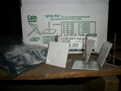 Cain Duct Liner Fastener 2 1/2" 12 GA Galvanized Steel LF SP 2500