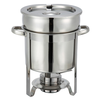 Winco 207 7 Quart Soup Chafer Marmite with Cover Stainless Steel