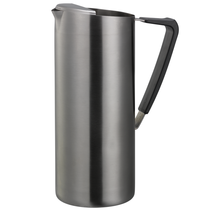 Slim 1.9-Liter Stainless Water Pitcher with Ice Guard in Dark Tungsten